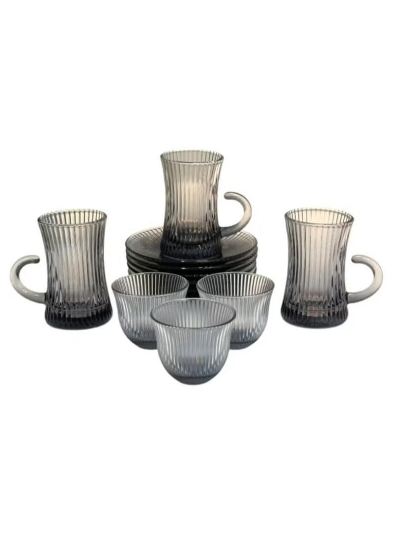 Smart Kitchen 36 Pieces Of Tea Cups And Coffee Mugs Set With Saucers - Image 3